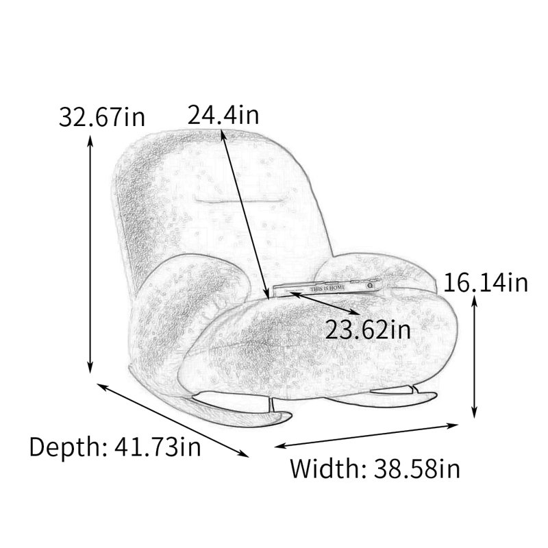 Chaise berçante ergonomique Casual Living Home