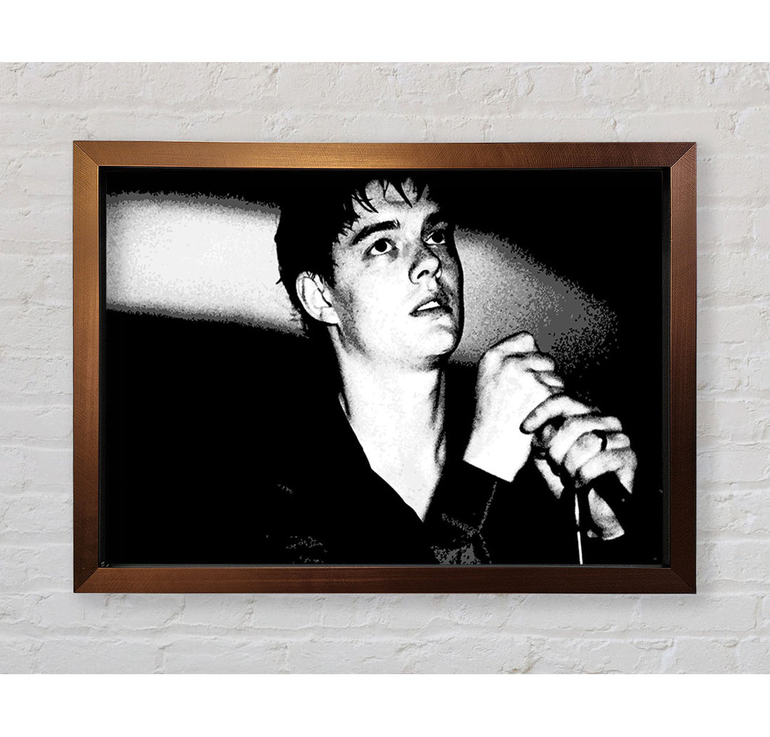 Ian Curtis B N W Gerahmter Druck