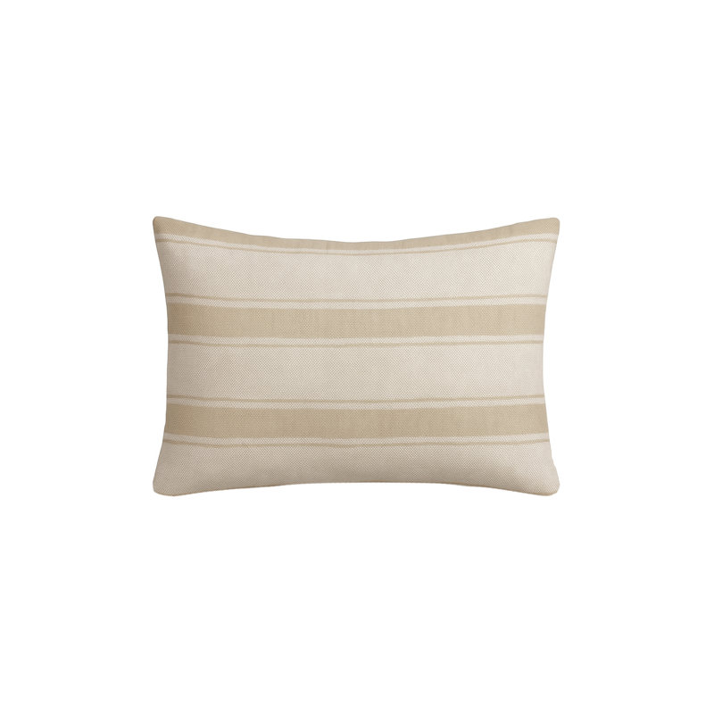 Classic Grey Sail Stripe Indoor Outdoor Pillow 14x20, Black, Square 24", Polyester