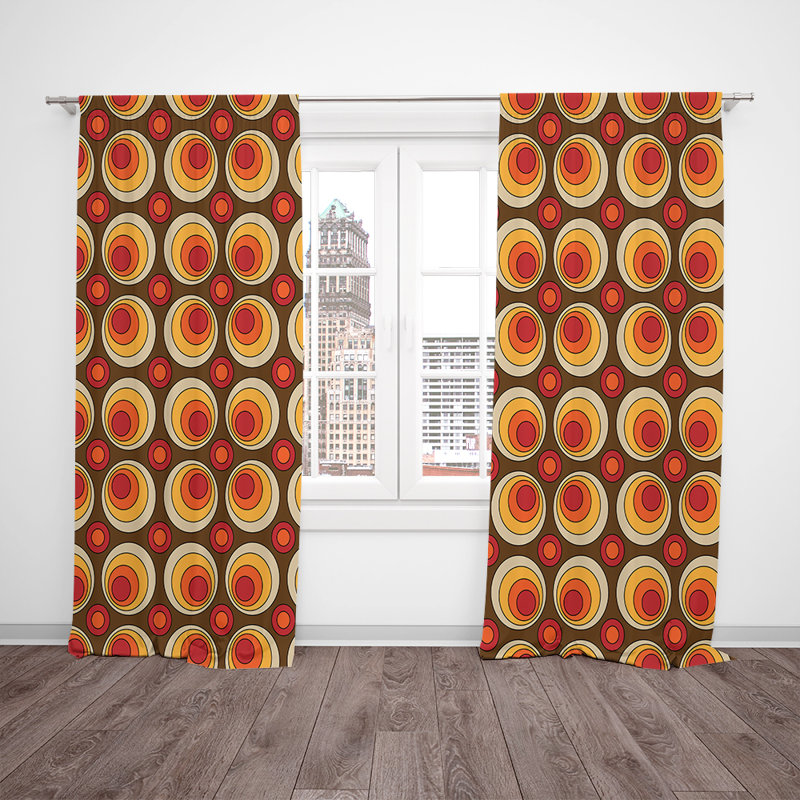 Paire de rideaux semi-transparents Groovy, L 40 po x L 61 po