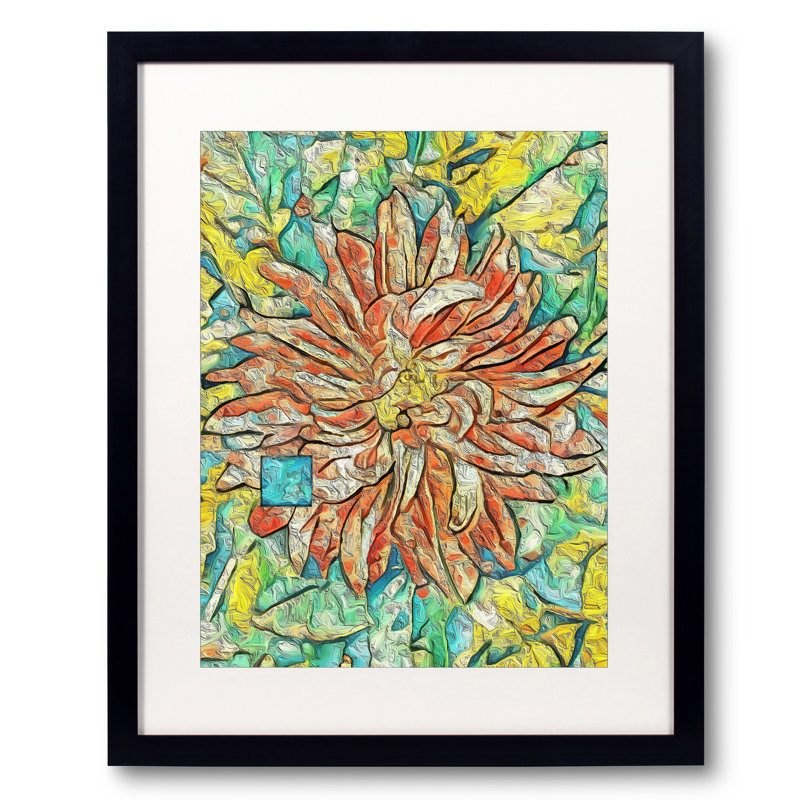 Dahlia numérique par Tanna Gx, H 20 po x l 16 po