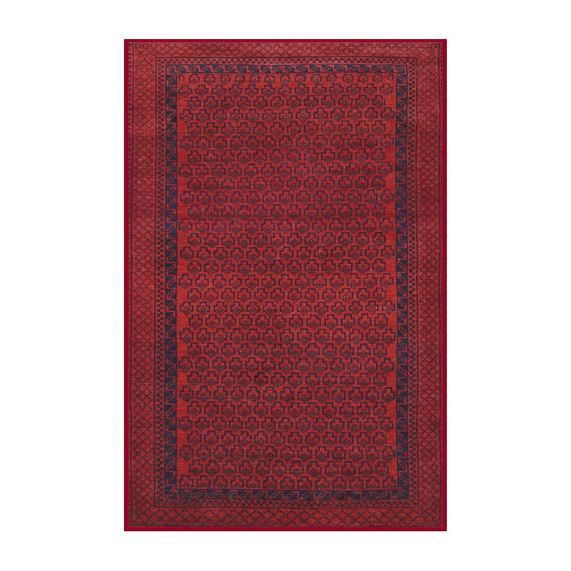 Tapis rouge / noir Southwestern, Rectangle 2 pi x 5 pi