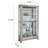 Goode Antique Style 5 Shelf Mirrored Curio Cabinet in Aged Silver