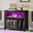 Braeson 31.6'' H Media Shelves Cabinet with LED Lights & Power Outlets-1834351311
