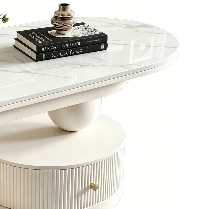 Buco, White, 17.71" H x 35.43" L x 17.71" W, White Marble
