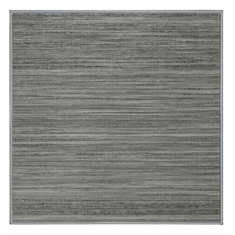 Machine Washable Solid Grey Area Rug, Carré 4 pi