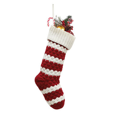 Knitted Hosiery Wool Hosiery Embroidered Children's Candy Gift Bag  Christmas Stocking Gift Bag