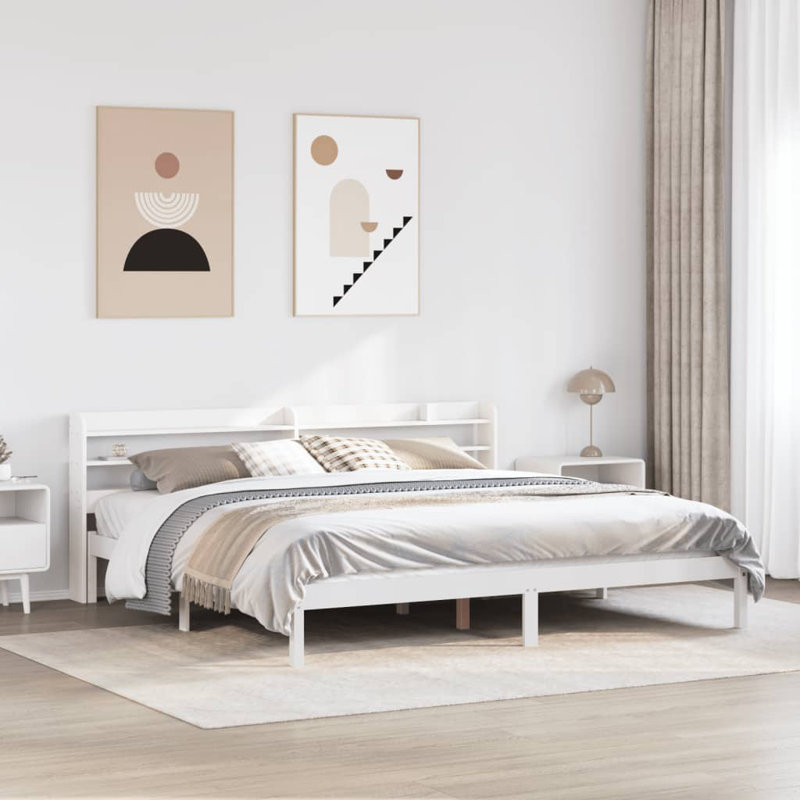 Chaudeville Solid Wood Storage Bed, Super King (6')