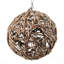 Rattan Ball Hanging Ornament  Set of 12  5"Dia.  Brown