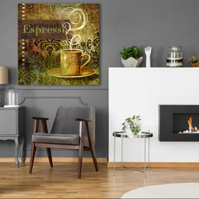 «Coffee 3 Espresso» par Viv Eisner, art mural en verre acrylique