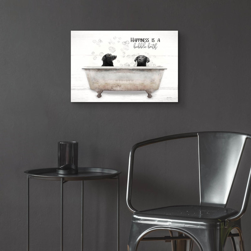 «Happiness is a Bubble Bath» par Lori Deiter, art mural en verre acrylique, H 16 po x l 24 po x P 0,2 po
