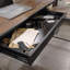 Bureau en L, finition brune