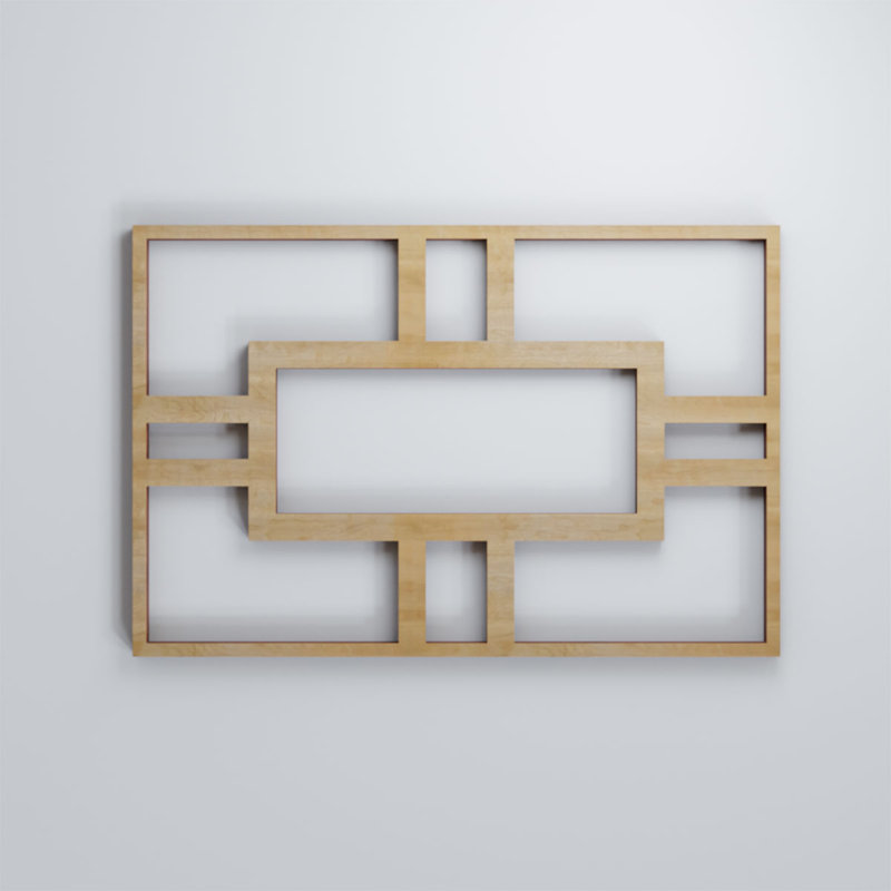 Hastings Decorative Fretwork Wood Wall Panels, Hickory, 15 3/8"H x 10 1/4"W x 3/8"D