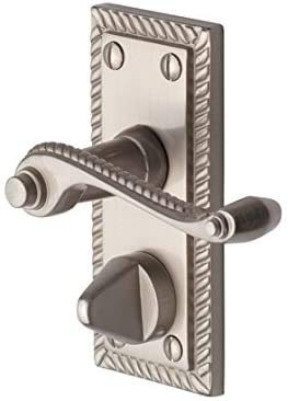  Georgian Design Privacy WC Door Handles with Hinges and Latch