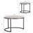 Round Nesting Tables Set Of 2, Stacking Coffee Table Set With Metal Frame For Living Room