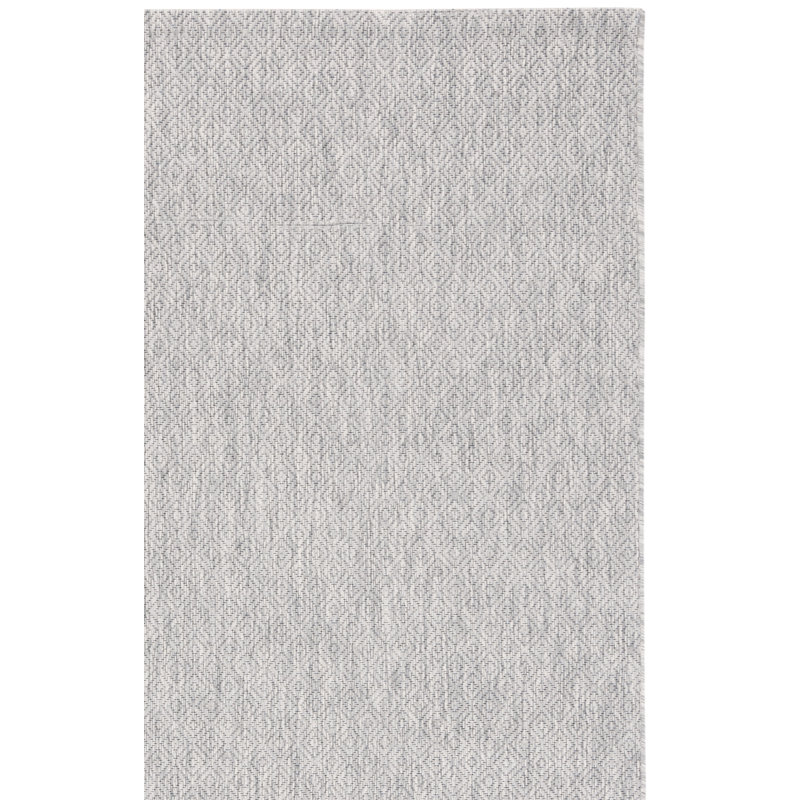 Geometric Gray Indoor/Outdoor Area Rug, Runner 2'3" x 10'