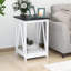 Table d'appoint décorative avec un design à lattes et une structure robuste pour la chambre à coucher du salon-798082509