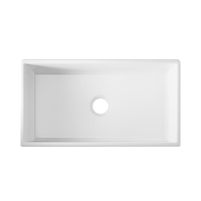 35.75'' L Single Bowl Fireclay Kitchen Sink