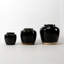 Black 9'' Indoor / Outdoor Porcelain Floor Vase-1097852912