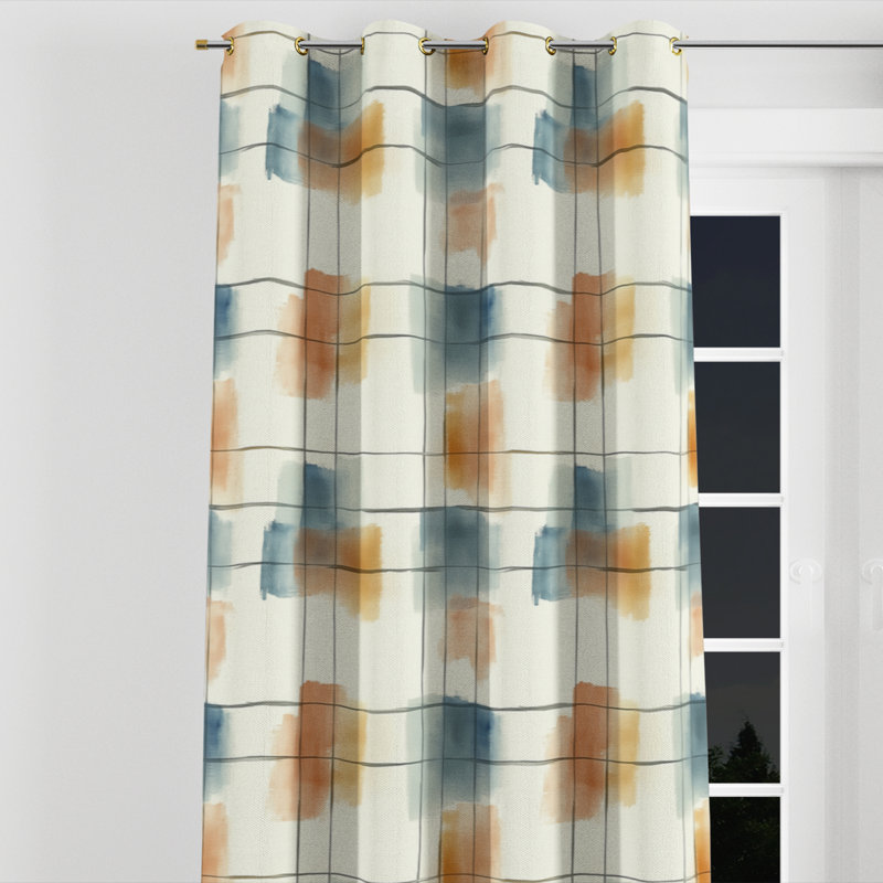 Rideaux obscurcissant Plaid, L 52 po x L 95 po, Œillets dorés