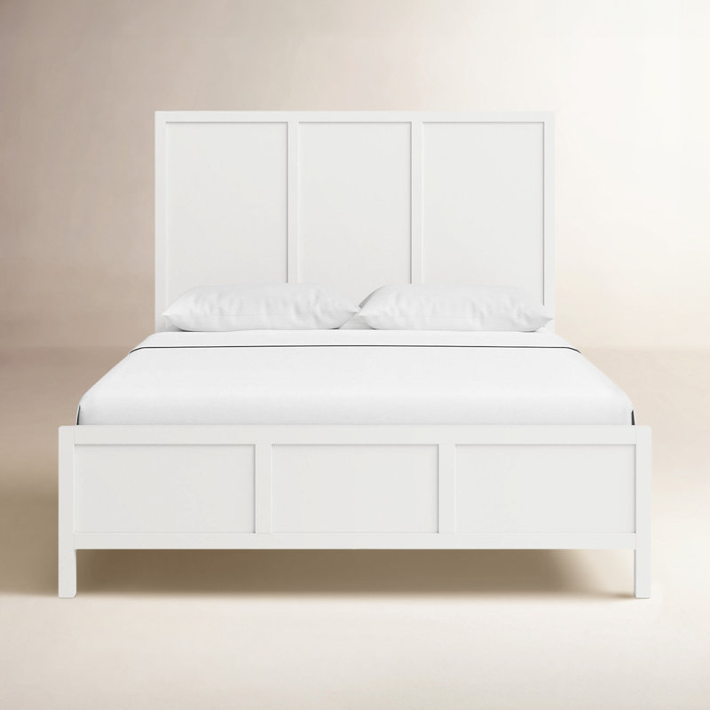 Grand lit plateforme Elin, Blanc