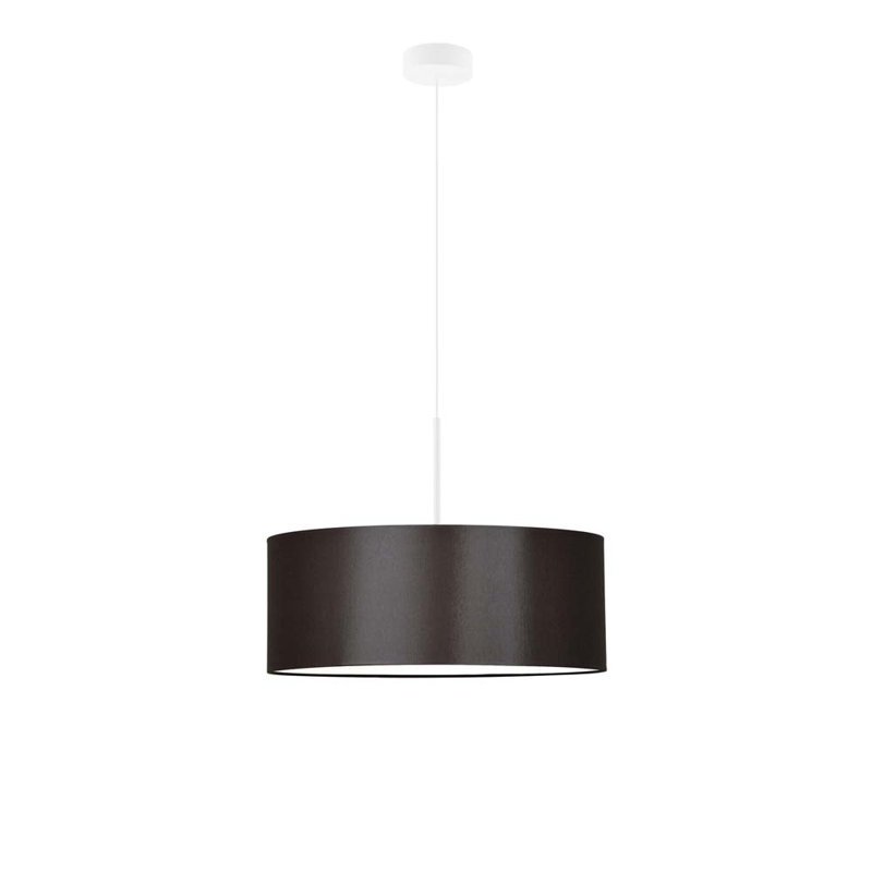 Aubryn 3 - Light Drum Pendant, White, Brown, 120cm H x 40cm W x 40cm D