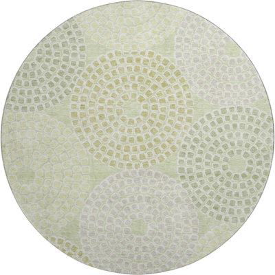 Premium Machine Washable Prisco Mint Rug