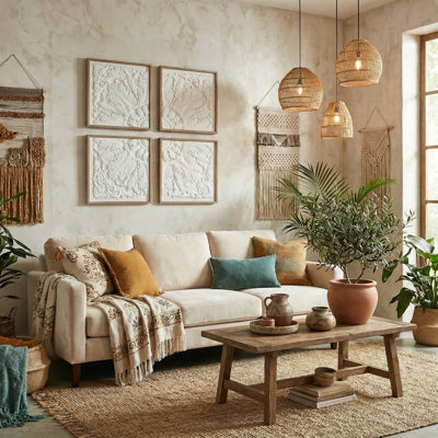 Ensemble de 4 panneaux muraux décoratifs blancs
