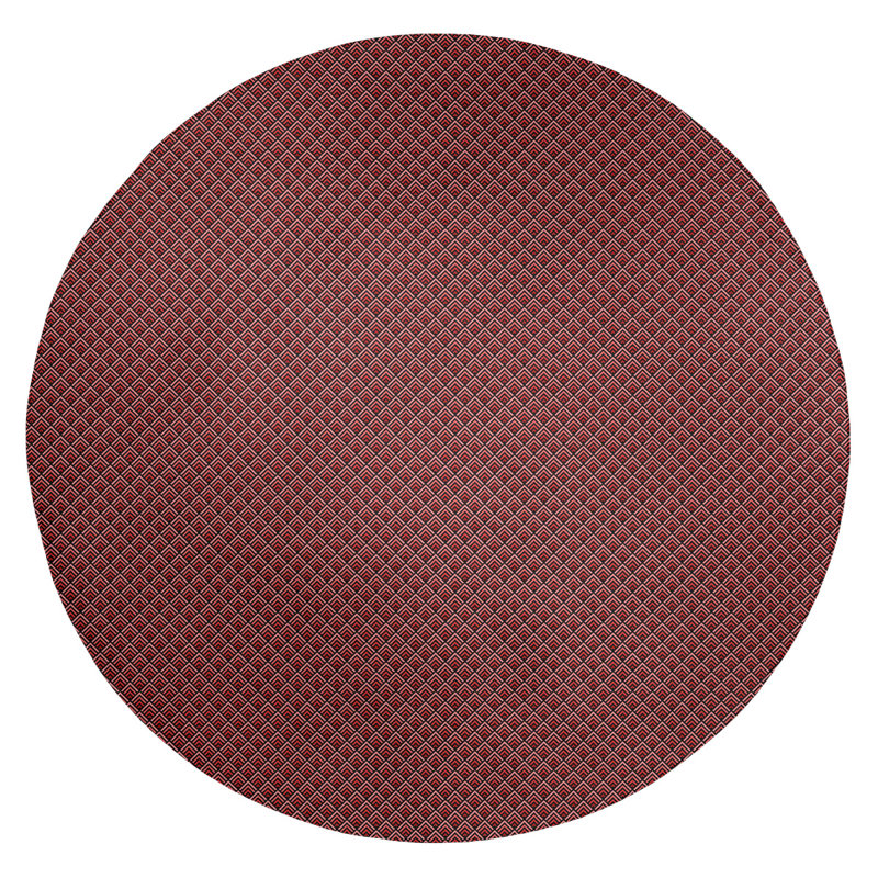 Chenille Geometric Indoor Rug, Round 5'