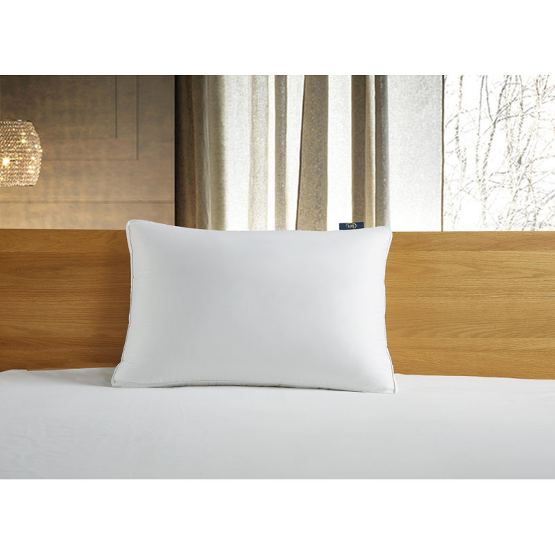 Serta 300 Thread Medium Down Bed Pillow, Jumbo