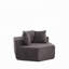 Méridienne simple 54 po modulaire hexagonale avec revêtement en chenille-133064715-133064713