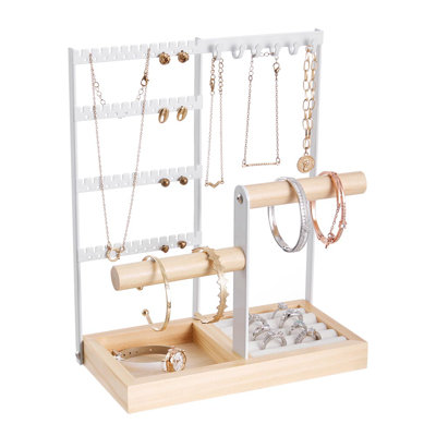 four-layer double-axis detachable jewelry display stand