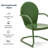 3-Piece Outdoor Bistro Set,Anti-Rust Metal Patio Table & 2 Foldable Chairs, 350lb Capacity, Waterproof Patio Dining Set for Balcony, Porch and Lawn,Green-1145503401