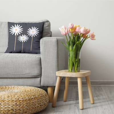 Floral Print Decorative Throw Pillow