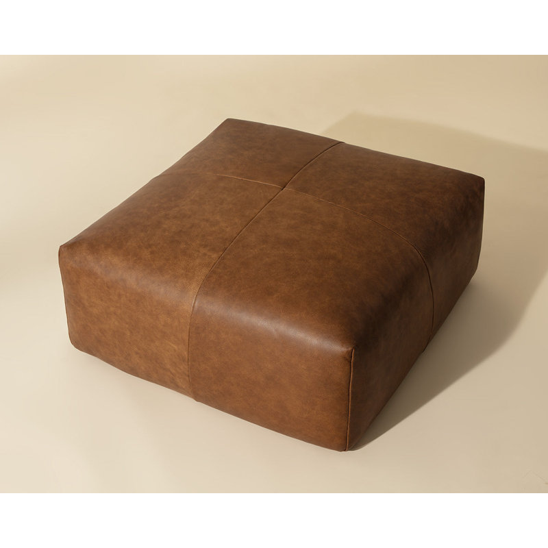 Elio Ottoman - Cognac Leather