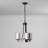 3 - Light Steel Dimmable Chandelier