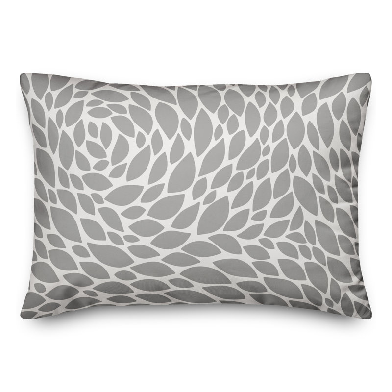 Abstract Outdoor Throw Pillow, Gray