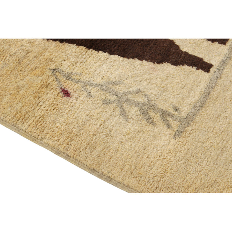 One-of-a-Kind 3’8” X 5’3” Hand Knotted Area Rug