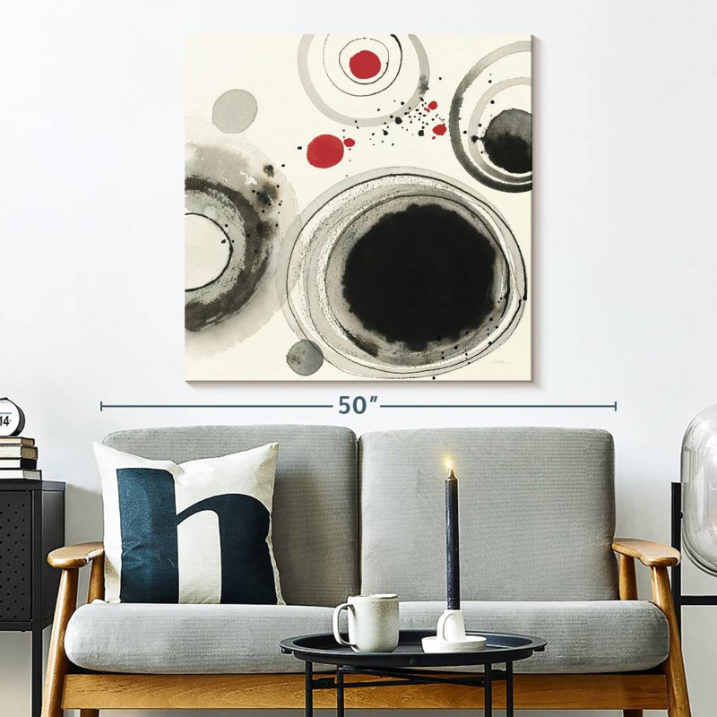 Avery Planetary With Red I, 33" H x 33" W