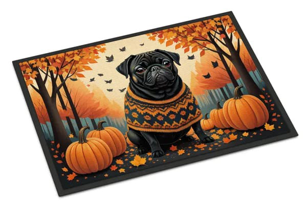 Tapis d'entrée noir NEUF Pug