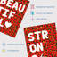 Leopard Pattern Beautiful Strong Bright Typography - 3 Piece No Frame Print Set-88622305-88622309