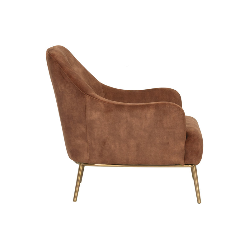 CAMERON LOUNGE CHAIR - NONO SHITAKE, Orange Polyester