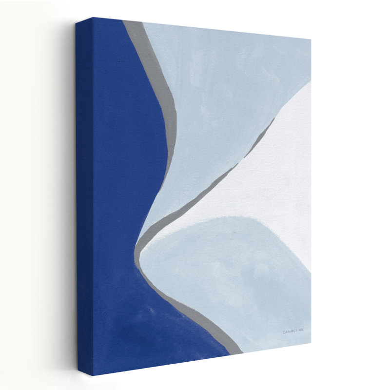 Art abstrait bleu abstrait et abstrait III, H 36 po x l 24 po