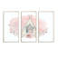 «Kids Boho Wigwam In Pink», peinture sur toile 3 pièces-1457935752-1457935757