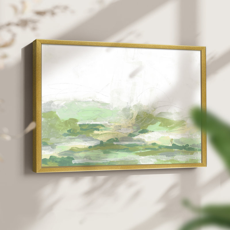 Green Mist Vista I -Framed Print - Restickable, 11" H x 14" W