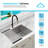 KBFmore Tight Radius 23 inch 18 Gauge Single Bowl Undermount Kitchen Sink with 4 PCs Accessories