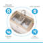Évier de cuisine à double cuve en acier inoxydable encastrable L 32 po x l 19 po Blue Ocean