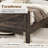  4-piece Farmhouse & Barn Door Design Bedroom Set, Full Size, Dark Oak-1432591277-1432591280