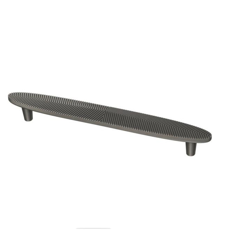5" Modern Herringbone Pull Heirloom Silver