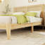 Wooden Bed With Rattan Headboard